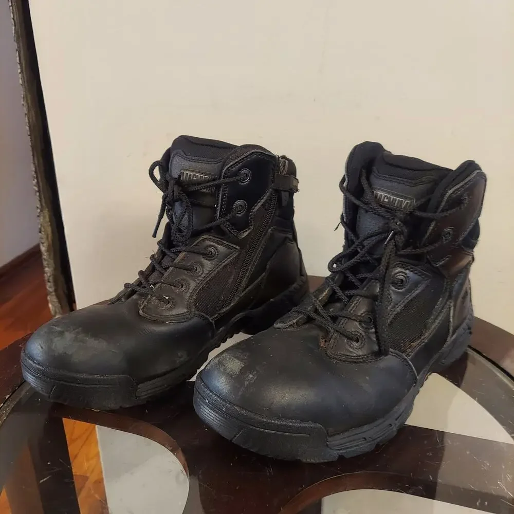MAGNUM Men's US 12 W Stealth Force Black Work Boots